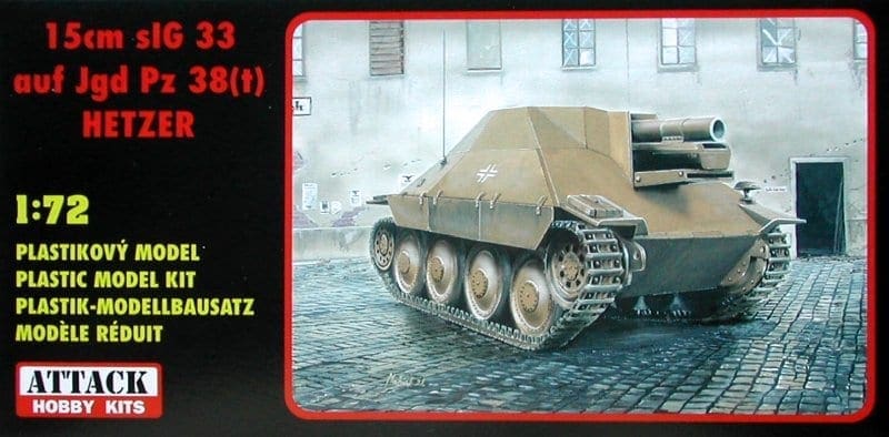 Attack Hobby Kits - 72810 - 15cm sIG 33 auf Jagd Pz 38(t) HETZER - 1/72 ...