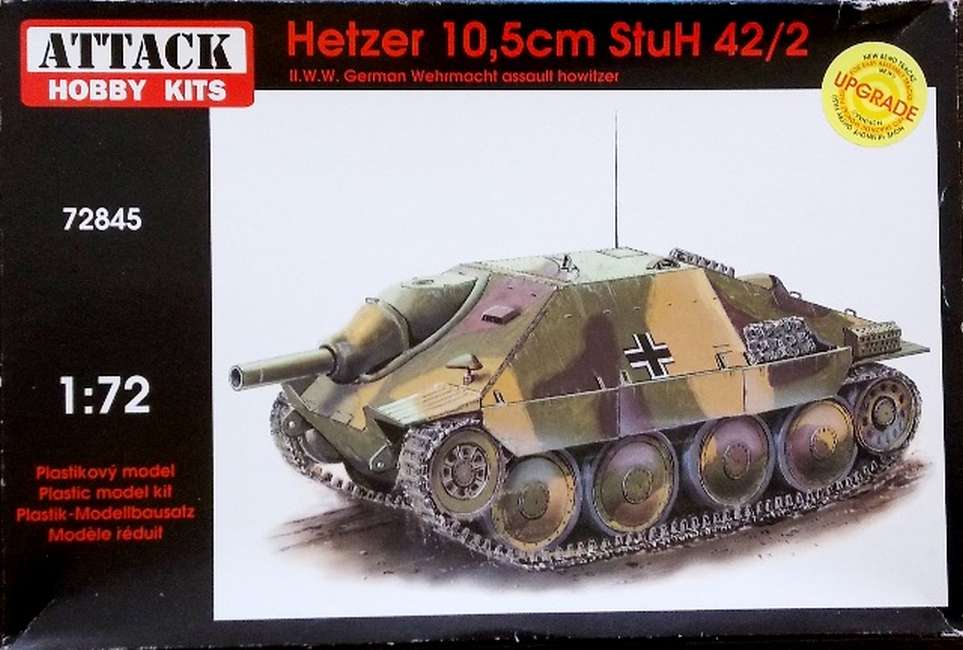 Attack Hobby Kits - 72845 - Hetzer 10.5cm Stuh 42/2 - 1/72 Scale Model
