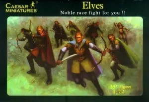 CAESAR MINIATURES 1/72 F102 Elves Archers Warriors 35 Fantasy Figures FREE SHIP 