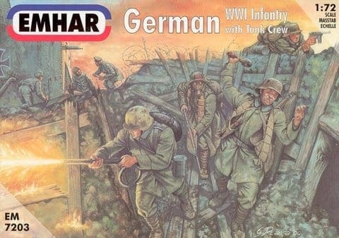 SOLDATINI Emhar 1/72 World War I German  Infantry with Artillery 