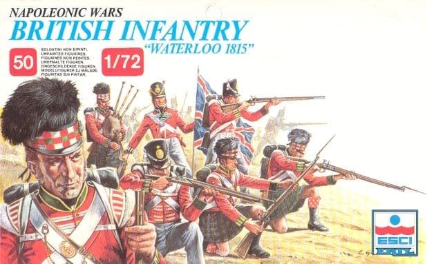 1/72 ESCI 215 British Infantry Napoleonic Wars toy Soldiers MIB 