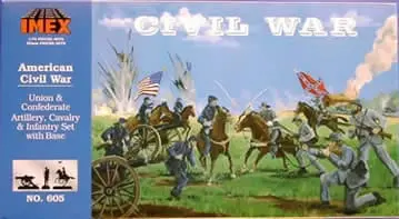 Imex - 605 - Union & Confederate Artillery, Cavalry & Infantry Set with Base box cover image
