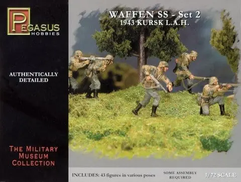 Pegasus 7202 Waffen SS Set 2 1942 Kursk L.A.H.,1/72 toy soldiers 