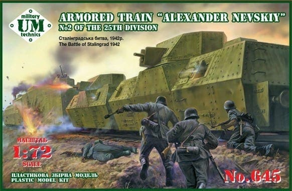 Armored Train Stalinets USSR 1939-1945 WWII 1/72 Scale Plastic Model Kit UMT 665 