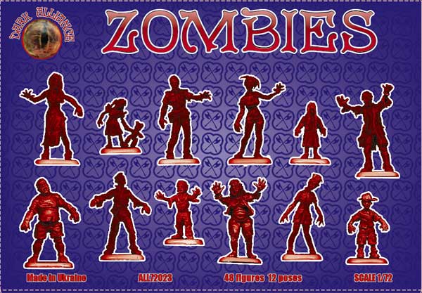 contains 12 figures Auf 1 Anguss Dark Alliance Zombies Set 1-1/72 Maßstab