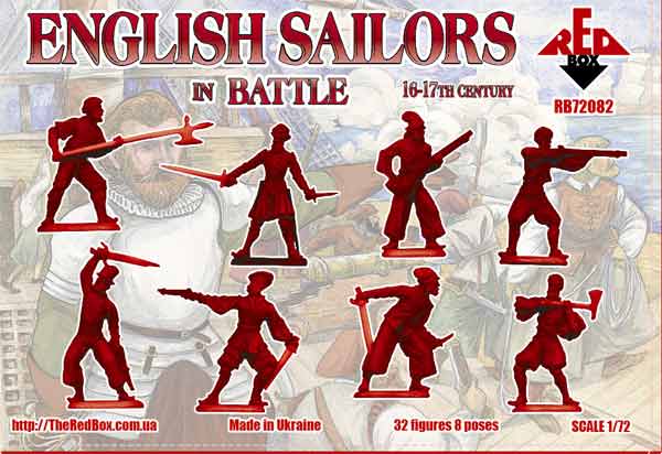 Red Box 1/72 English Sailors in Battle 16-17th Century # 72082 