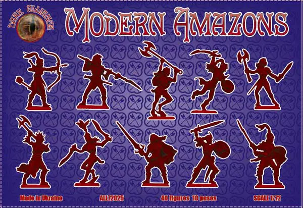 Modern monté Amazones +1 pied échelle 1/72 chiffres X 10 Dark alliance #72026 