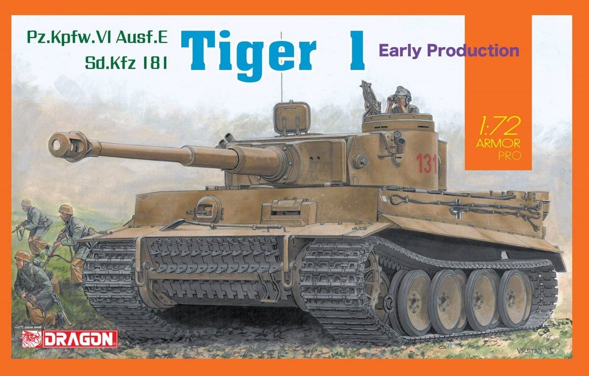 DRAGON 7368 1//72 Sd.Kfz.181 Pz.Kpfw.VI Ausf.E Gruppe Fuhrmann Tiger I Model Kit