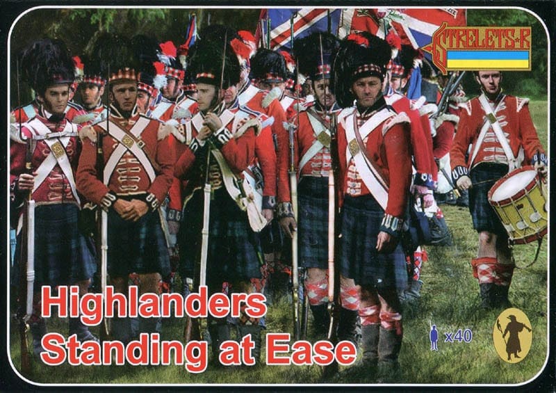 1/72 Napoleonic Highlanders Infantry Standing At Ease Strelets 163 
