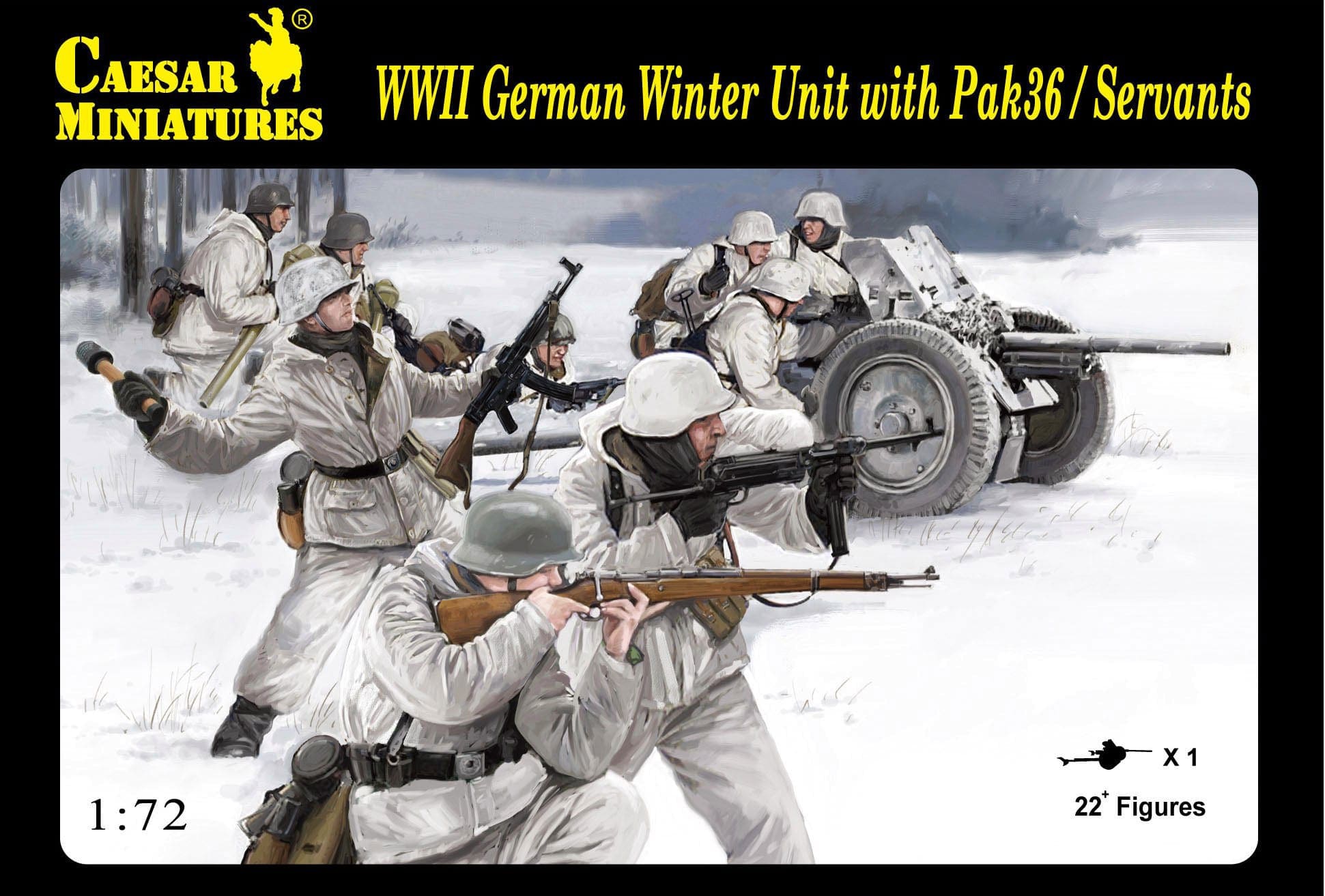 Winter Caesar Miniatures H083 Soldatini 1/72 WWII German Infantry in Smocks 