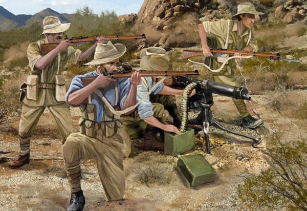 WW1 Australian Dismounted Camel Corps Strelets Set M 131 1/72 scale 