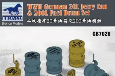 Bronco – GB7020 – WWII German 20L Jerry Can & 200L Fuel Drum