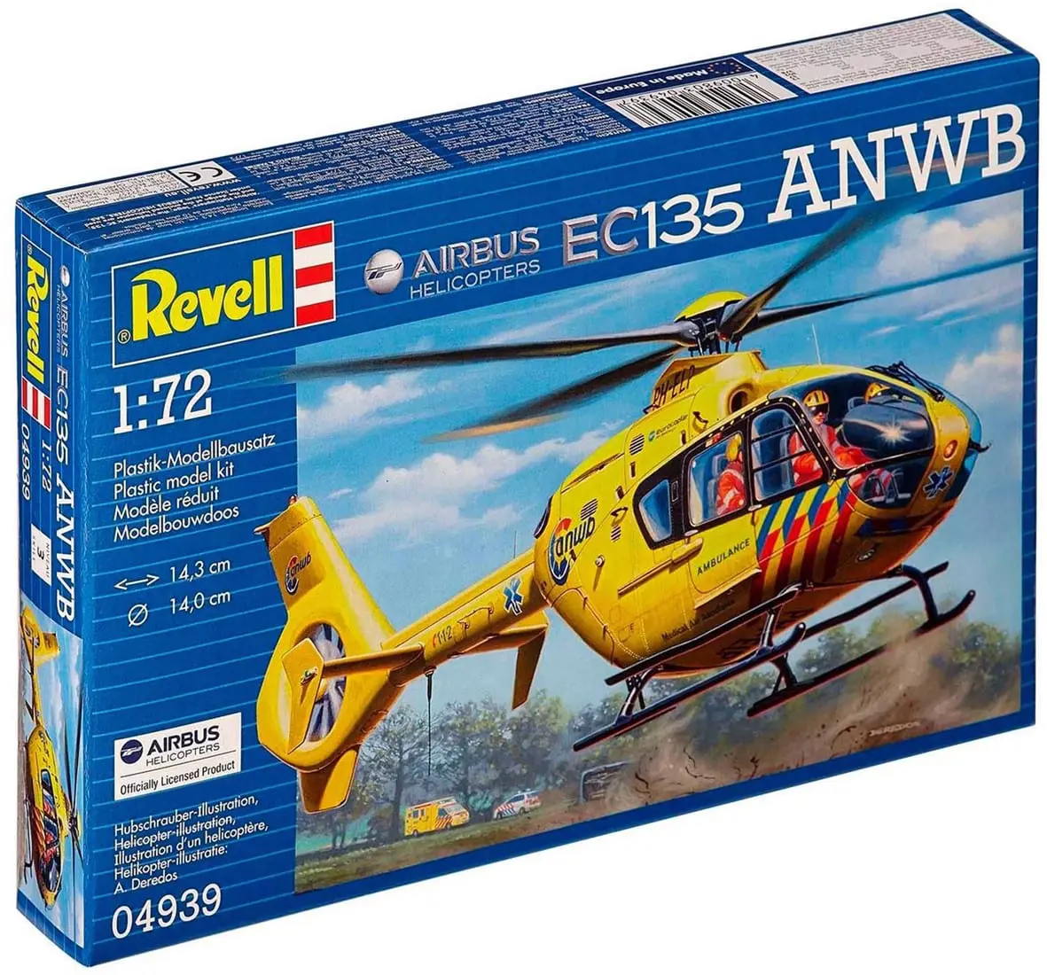 Airbus Helicopter EC135 ANWB RL64939 Revell Model Set 1:72 Scale 