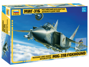 Assembled plastic model zvezda 7244 1/72 MiG mig-31B 