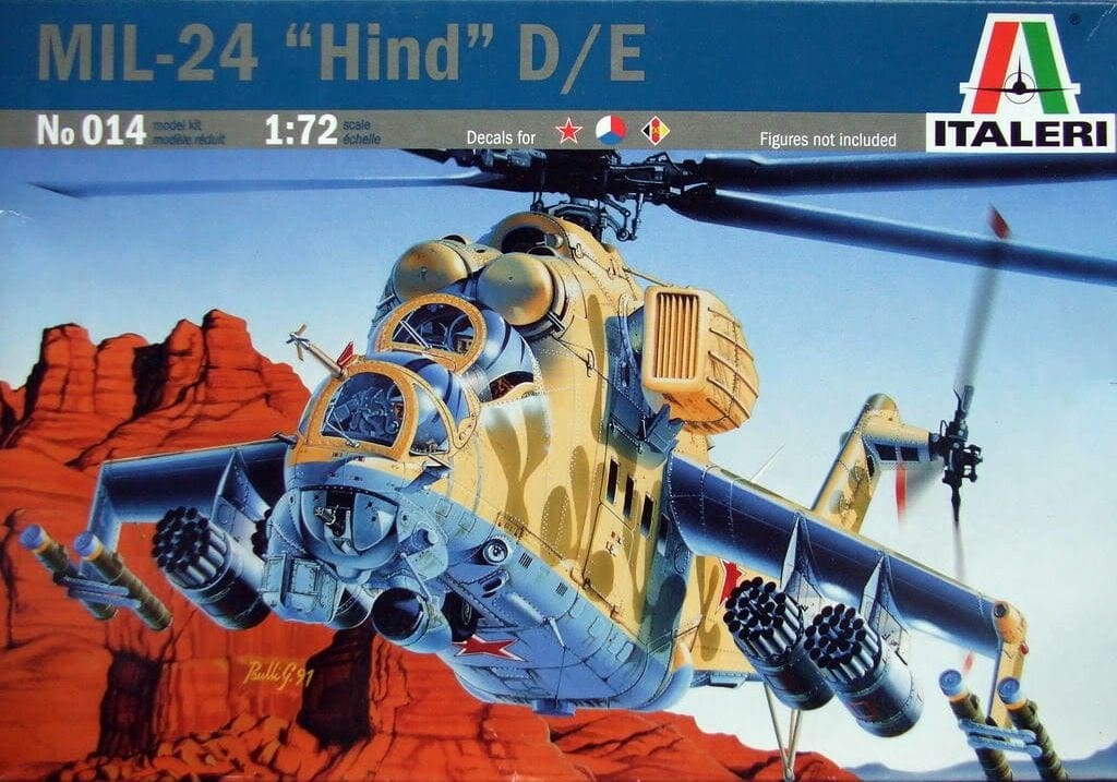Modèle Hélicoptère ITALERI MIL-24 HIND D/E échelle 1:72 