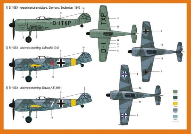 RS Models 1/72 Luftwaffe/British Messerschmitt Bf 109 X 