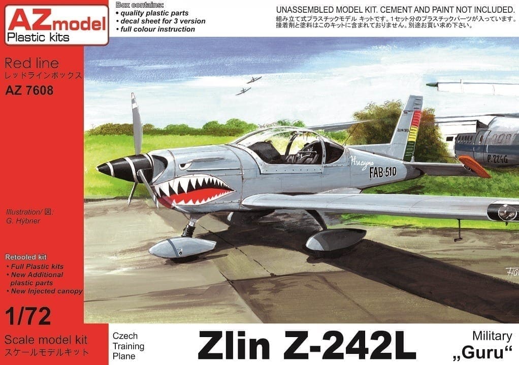 AZ Models 1/72 Kit 7608 Zlin Z-242L "Military Guru" 