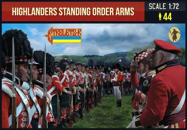Strelets 1/72 Highlanders Standing Shoulder Arms Napoleonic # 199 
