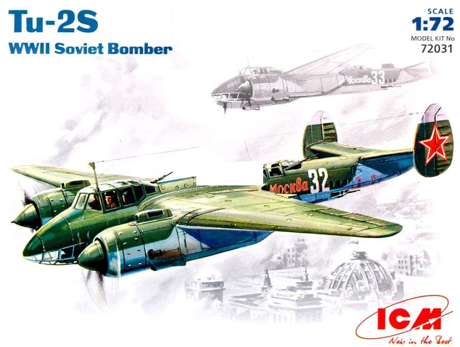 ICM 72031-1/72 Soviet World War II Bomber TU-2S Fighter scale plastic model