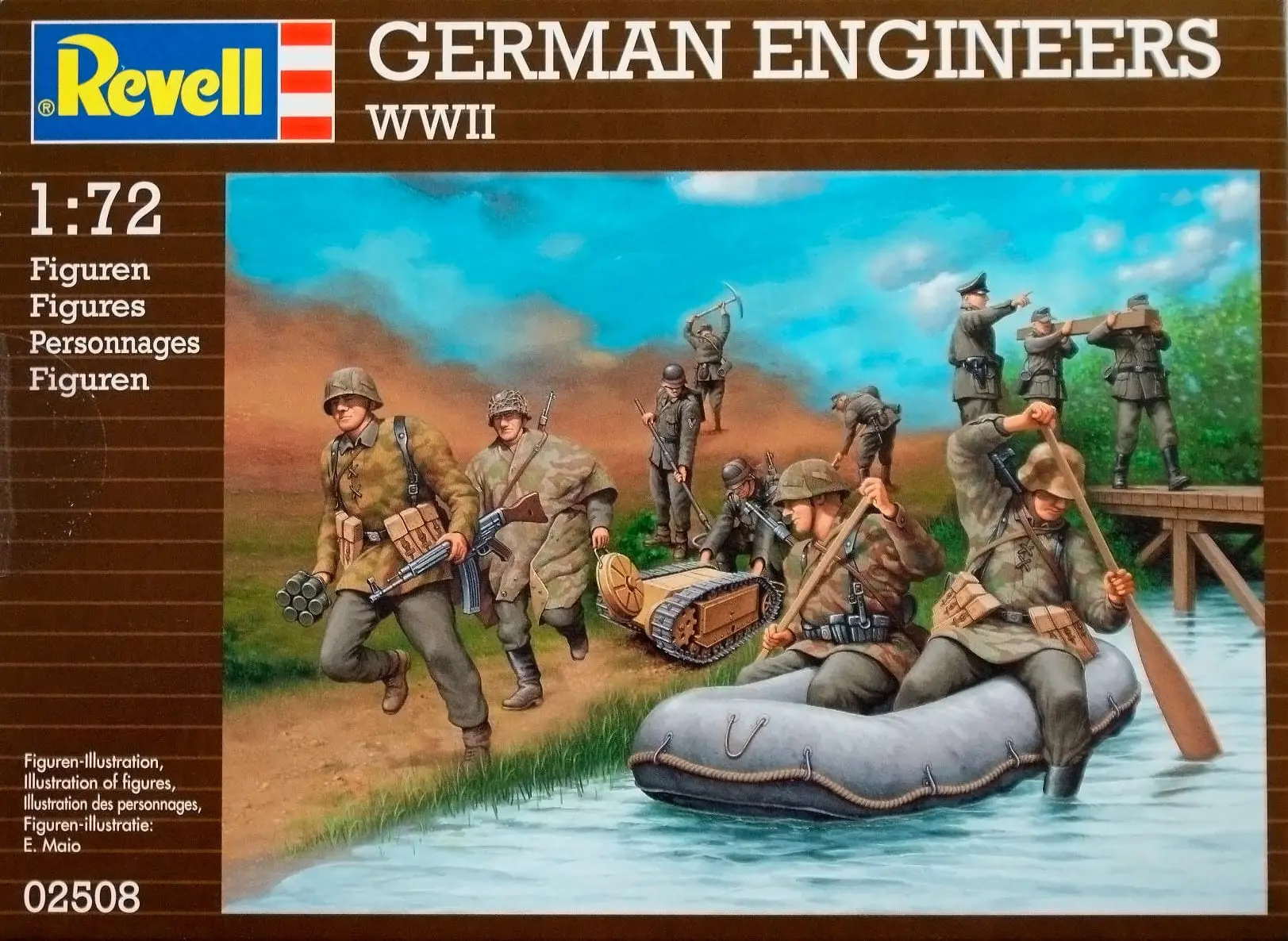 40 Figures, 12 Poses Revell 1/72 2508 WWII German Engineers 