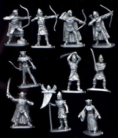 CAESAR MINIATURES 1/72 F102 Elves Archers Warriors 35 Fantasy Figures FREE SHIP 