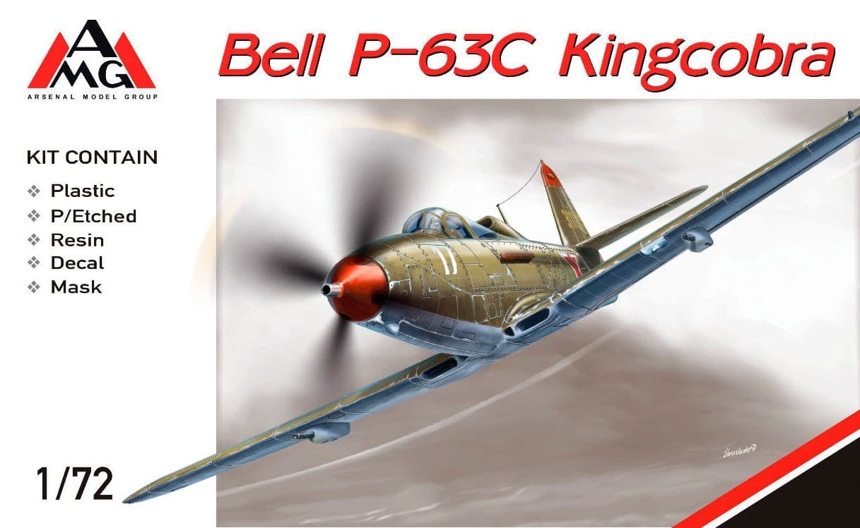 1/48 Bell P-63C France plastic + PE, resin parts NEW AMG !