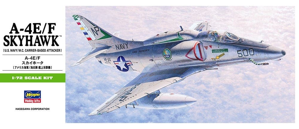 Hasegawa 1/72 US Navy A-4 E F Sky Hawk Plastic Model B9 Japan