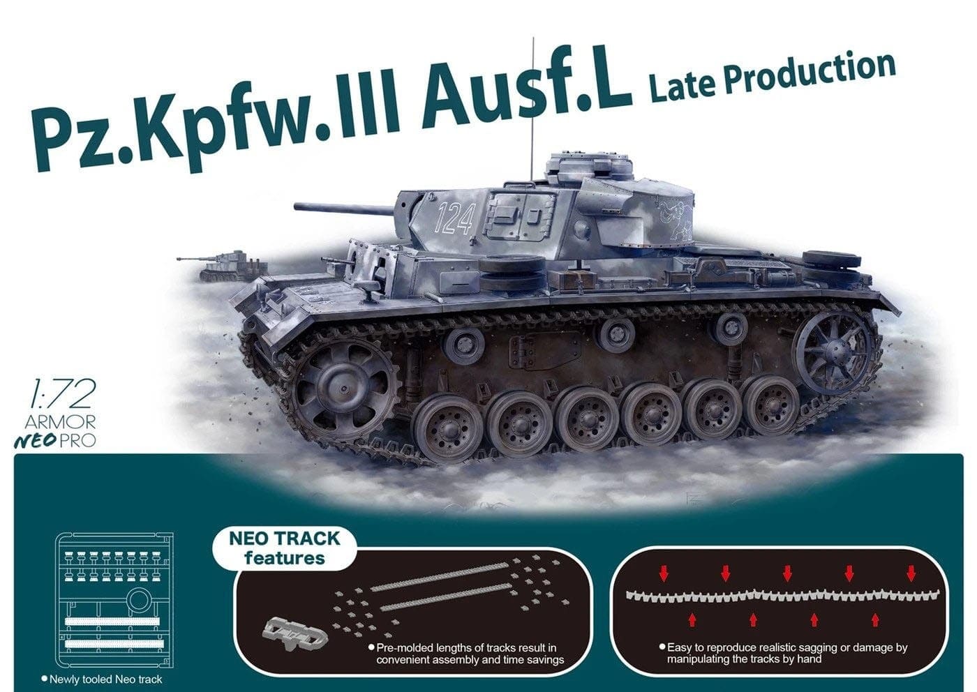 III Ausf.L Late Production DRAGON 7385 1//72 Pz