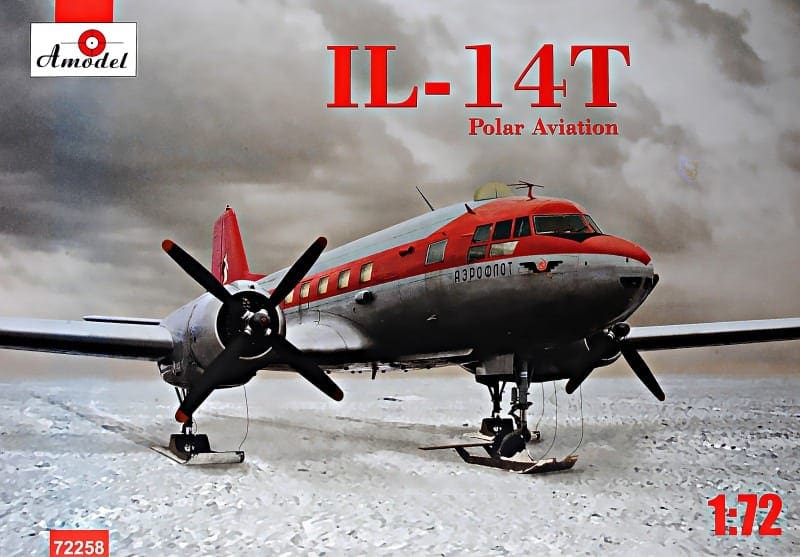 scale plastic model kit Amodel 72254-1/72 Ilyushin IL-14P Airplane Aircraft