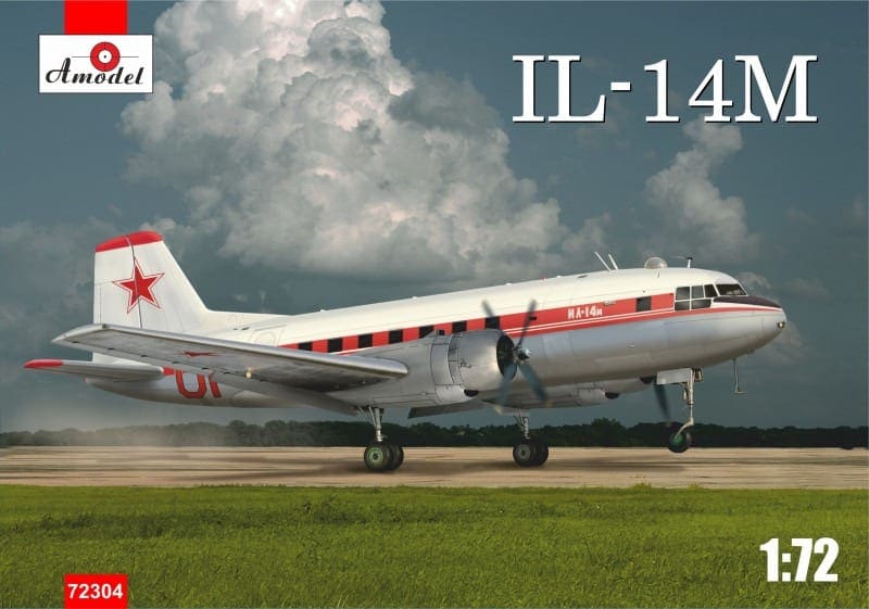 scale plastic model kit Amodel 72254-1/72 Ilyushin IL-14P Airplane Aircraft