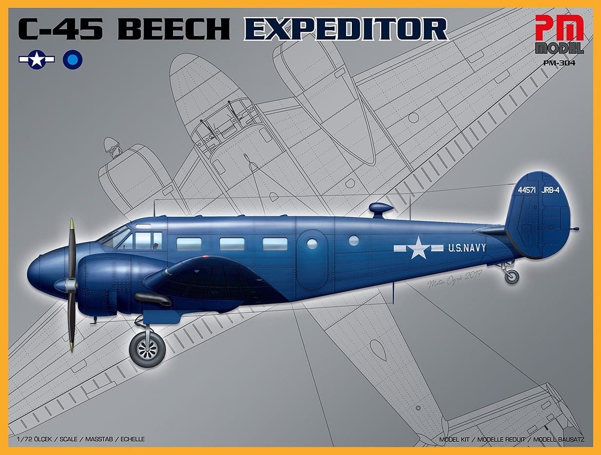 PM MODEL 1:72 Scale Beech C-45 Expeditor Royal Navy AIRCRAFT MODEL KIT PM-308 