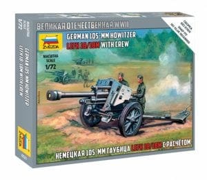 German leFH 18 105mm Field Howitzer Scale Plastic Model Kit by ACE 72216 for sale online 