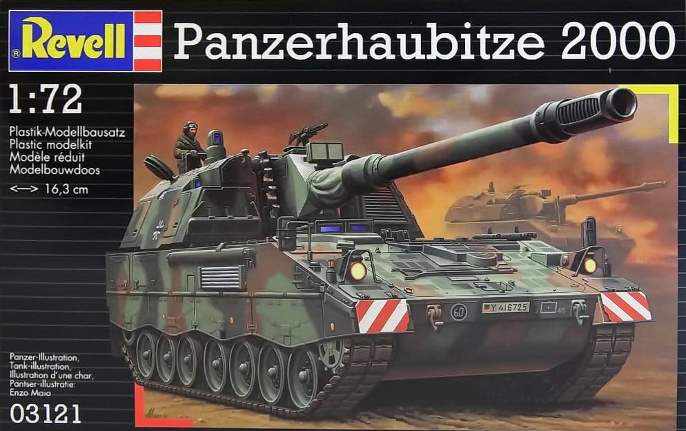 1/72 Panzerhaubitze 2000 Tank Self-Propelled Howitzer Military Armor Model B 