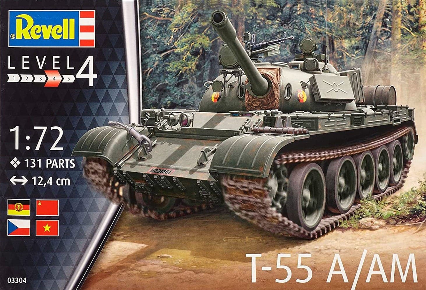 Revell-Germany 1/72 T55A/AM Main Battle Tank w/KMT6/EMT5 Mine Plow RMG3328 