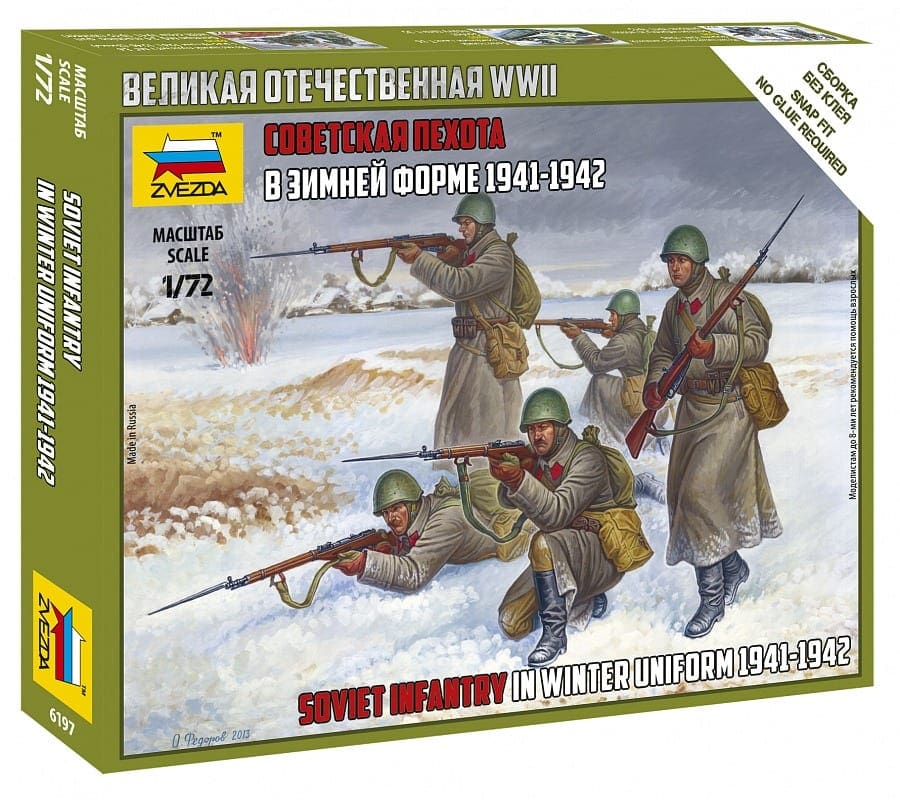 1:72 Soviet infantry in winter uniform Zvezda 