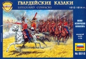 Zvezda 8018, 1/72 Scale plastic soldiers Napoleonic Guards Cossacks 1812-1814