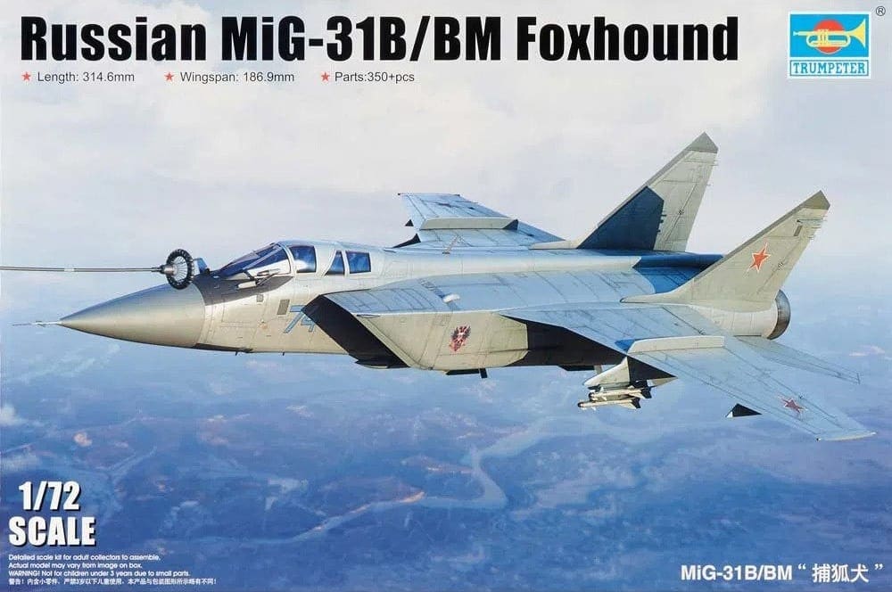 TRUMPETER 01697 1/72 MiG-31BM w/KH-47M2 