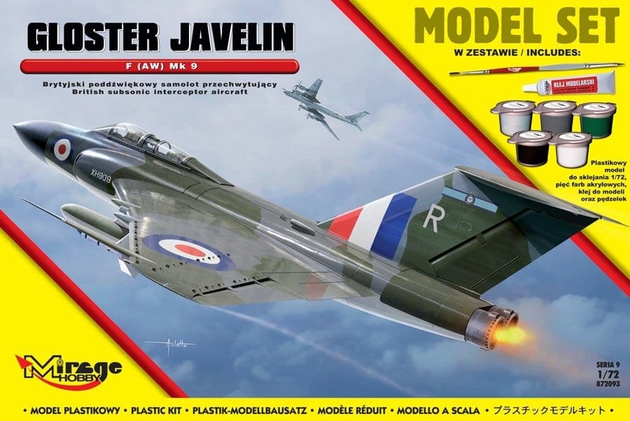 GLOSTER JAVELIN FAW.9  BRITISH INTERCEPTOR FIGTHER SCALE 1/72 ZTS PLASTYK 