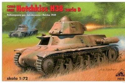 Hotchkiss 39H Panzer mit Wurfrahmen Frankreich Panzer WW2 Bausatz in 1/87 1/72 