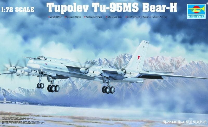 Trumpeter 1/72 01601 Tupolev Tu-95MS Bear-H 