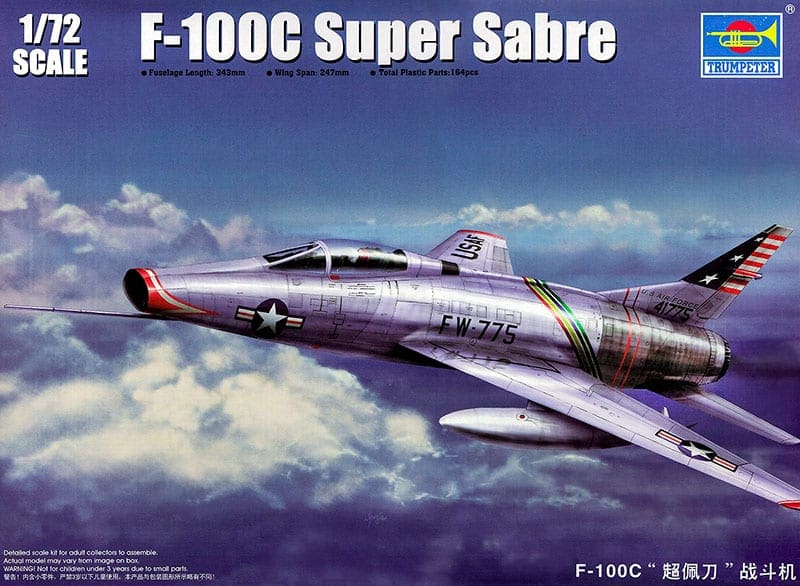 AIRES 4456 Cockpit Set for Trumpeter® Kit F-100C Super Sabre in 1:48 