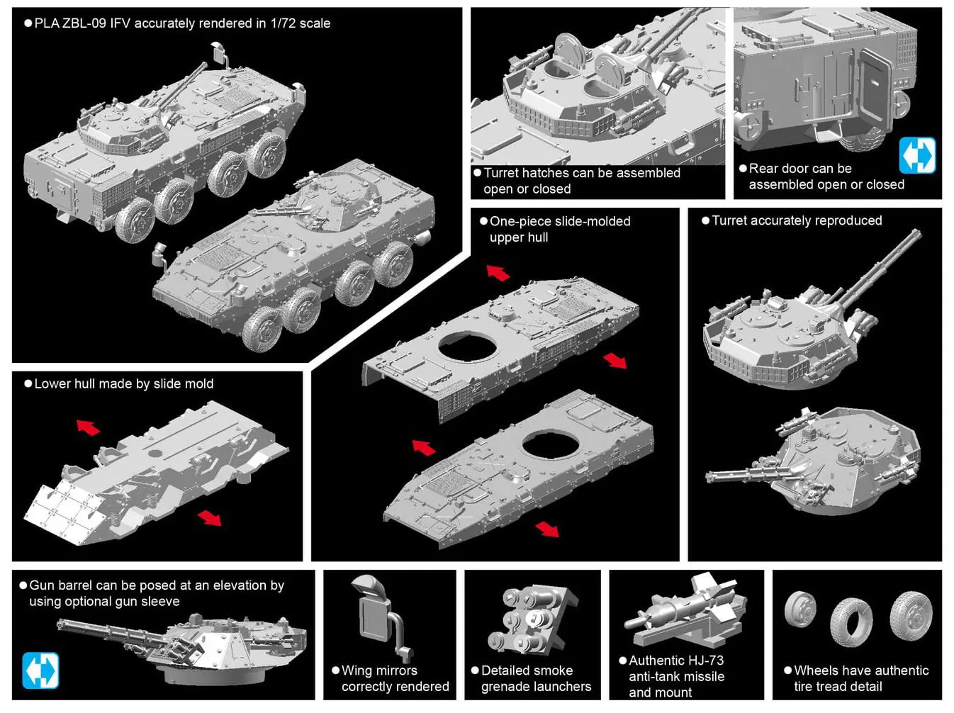 Details about   Dragon Models 1:72 ZBL-09 Snow Leopard PLA 