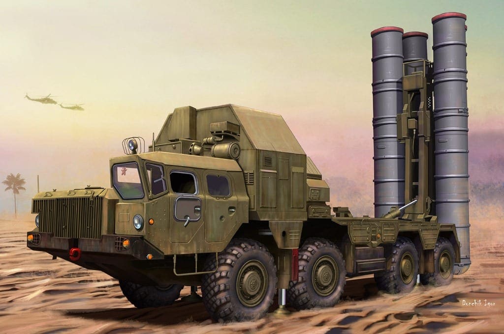 completed MODEL green S-300 SA-10 Grumble 5P85D/S Missile Launcher 1/72 