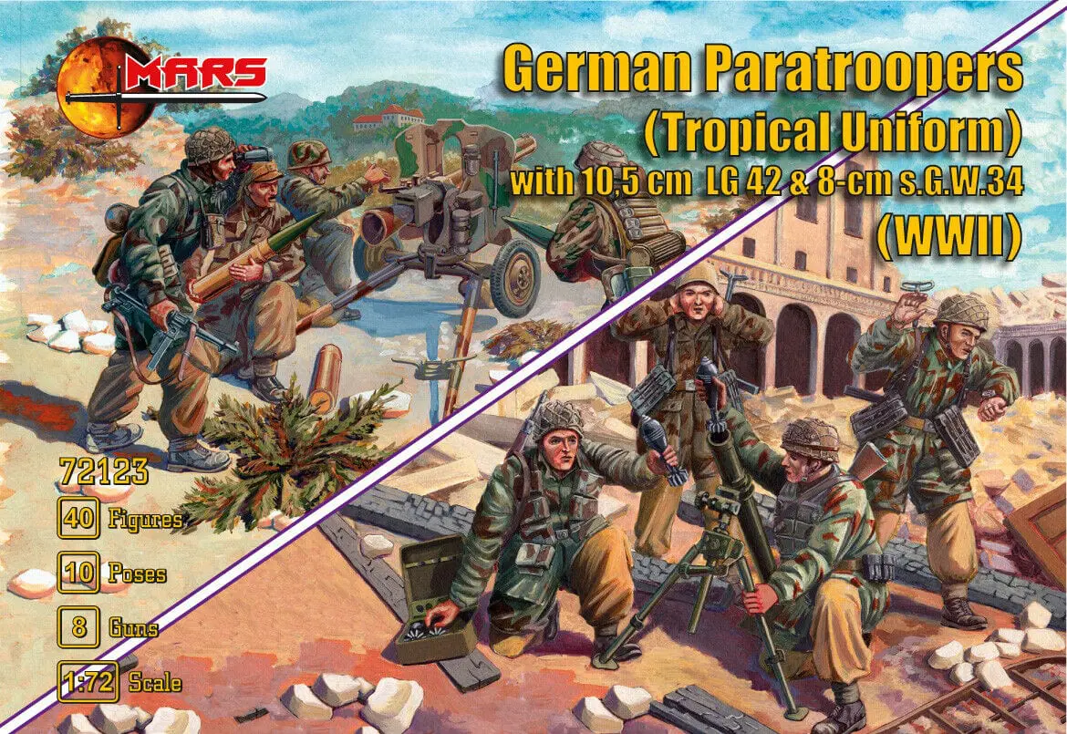 Mars 1/72 World War II German Panzergrenadiers Soldiers Set 72108 New! 
