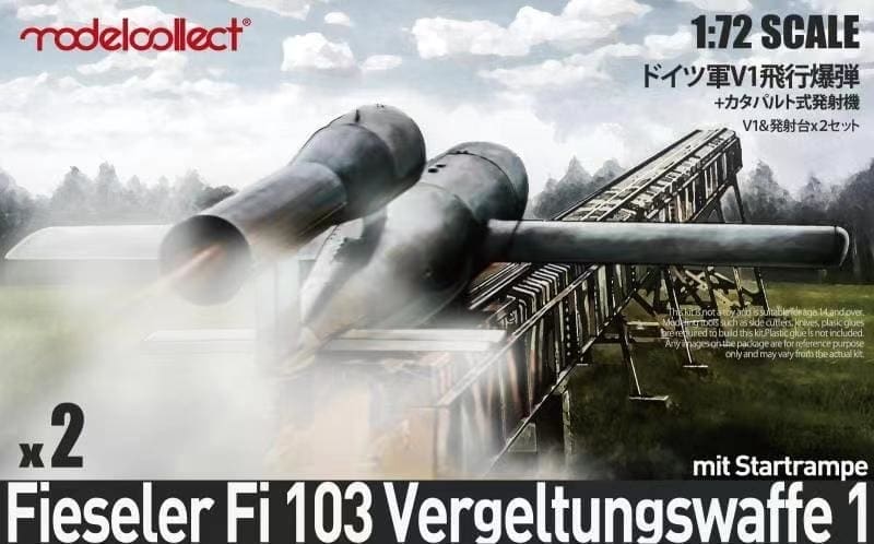 Modelcollect UA72033-1:72 Germany WWII V1 Missile launching positi 2 in 1 