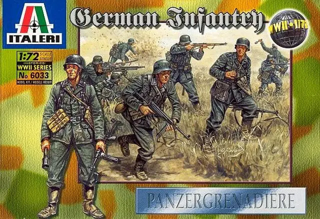 50 Figuren Modellbausatz unbemalt,GMK Deutsche Infanterie Italeri 1:72-6033 