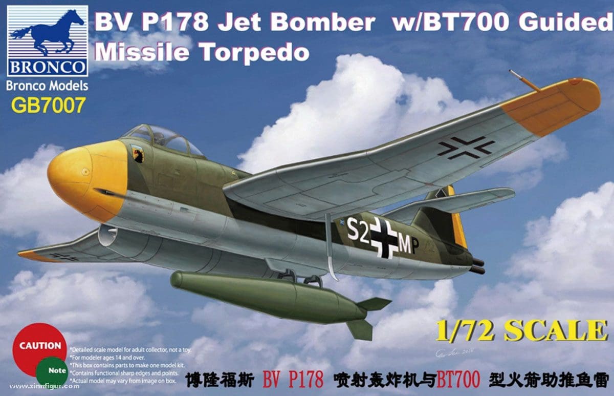 Bronco 1/72 GB7001 Blohm&Voss BV P178 Dive Bomber Jet