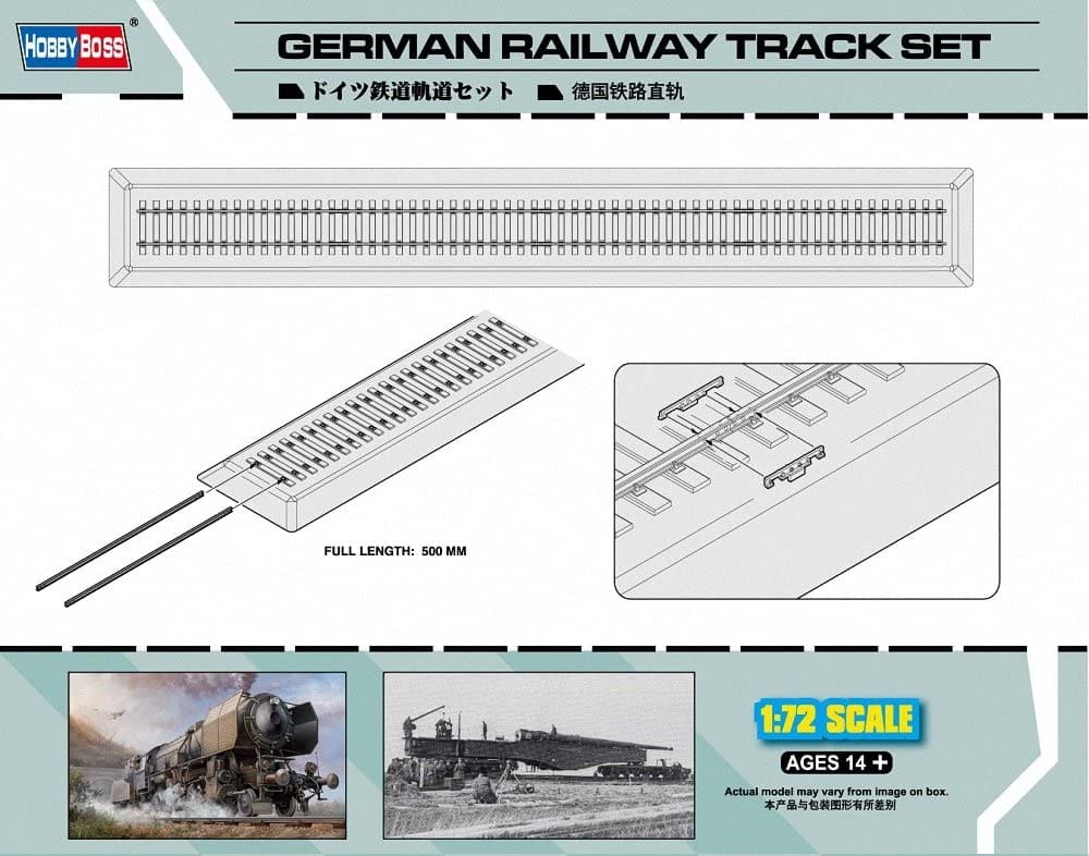 HOBBYBOSS® 82902 German Railway Track set 50cm in 1:72 