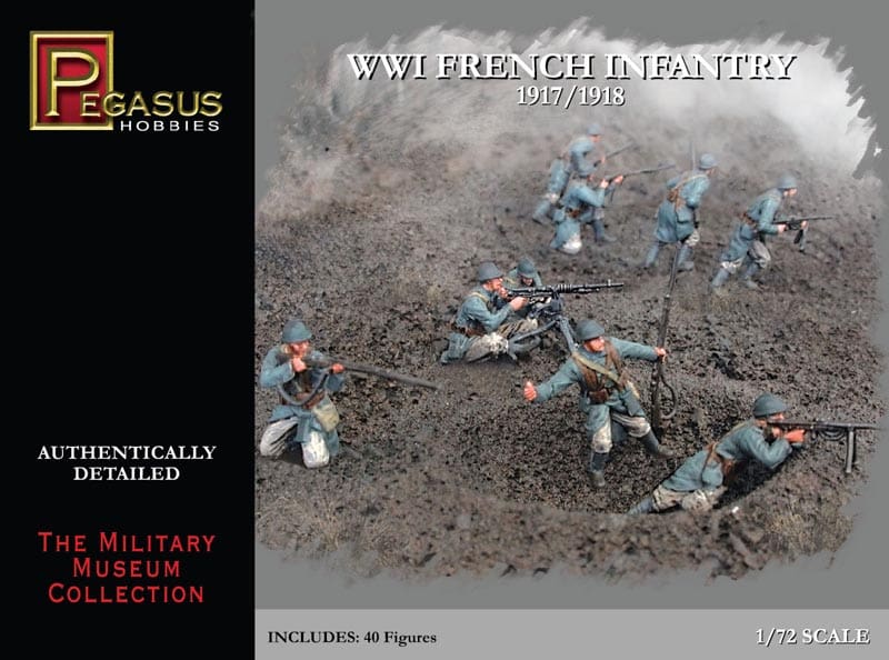 SOLDATINI 1/72 World War II French Infantry MADE IN USA Pegasus Hobbies 