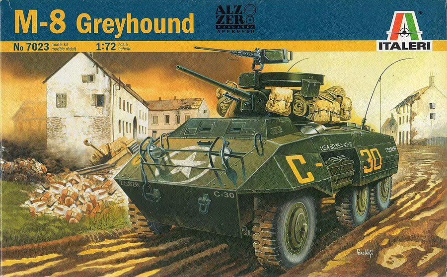 Recherche de kits : Sd.Kfz 250 / Cox / Sherman III Italeri-7023-box